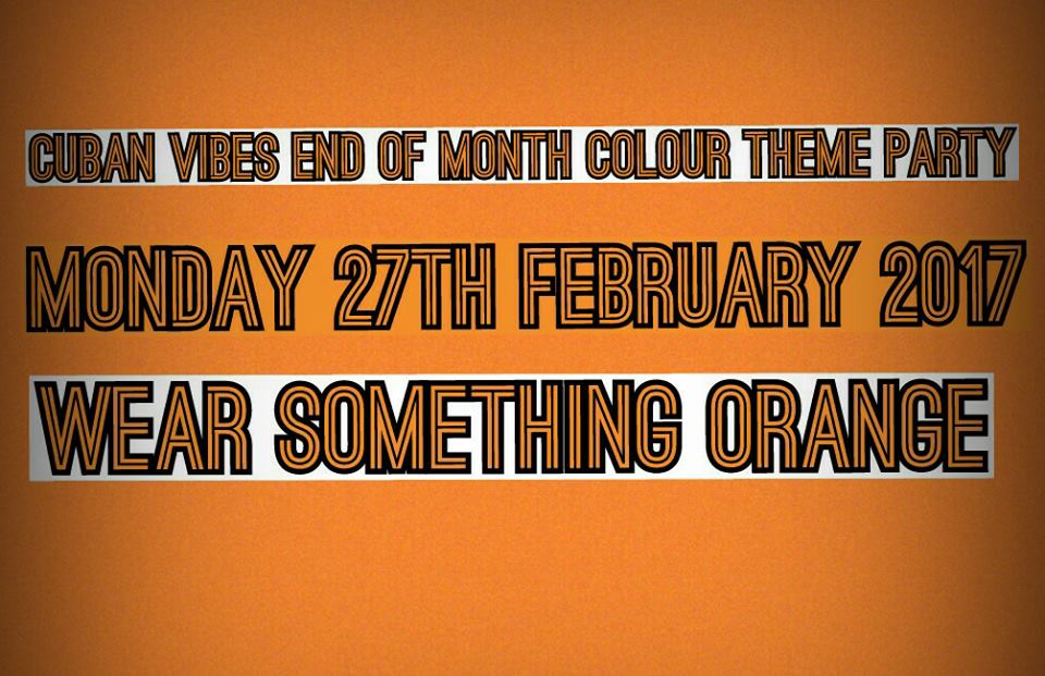 End of Month Colour Theme Party wear something Orange