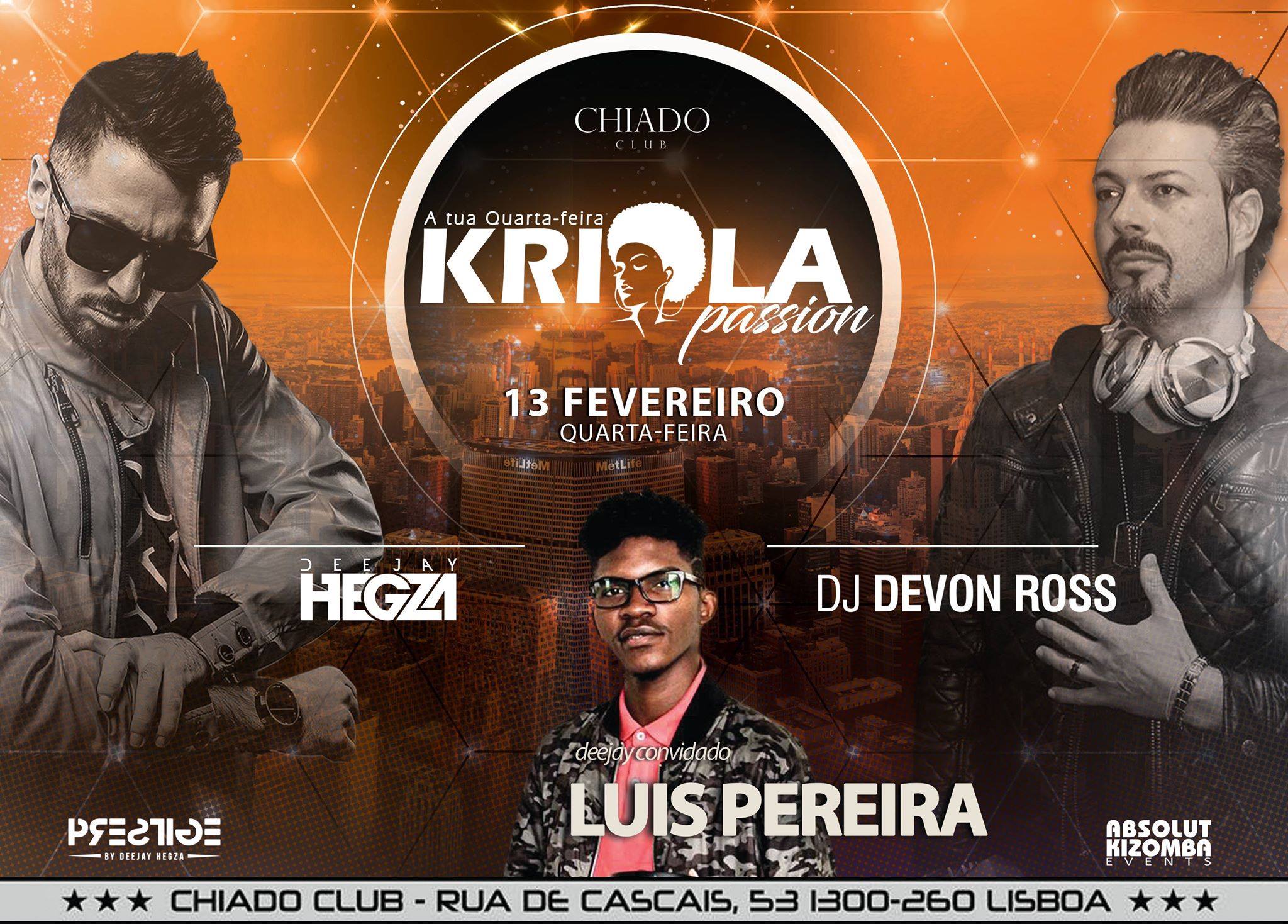 Kriola Passion • Quarta-Feira • Chiado Club