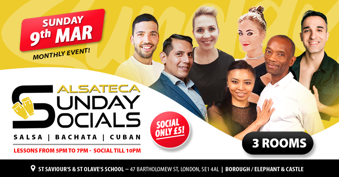 SALSATECA SUNDAY SOCIALS 3 ROOMS