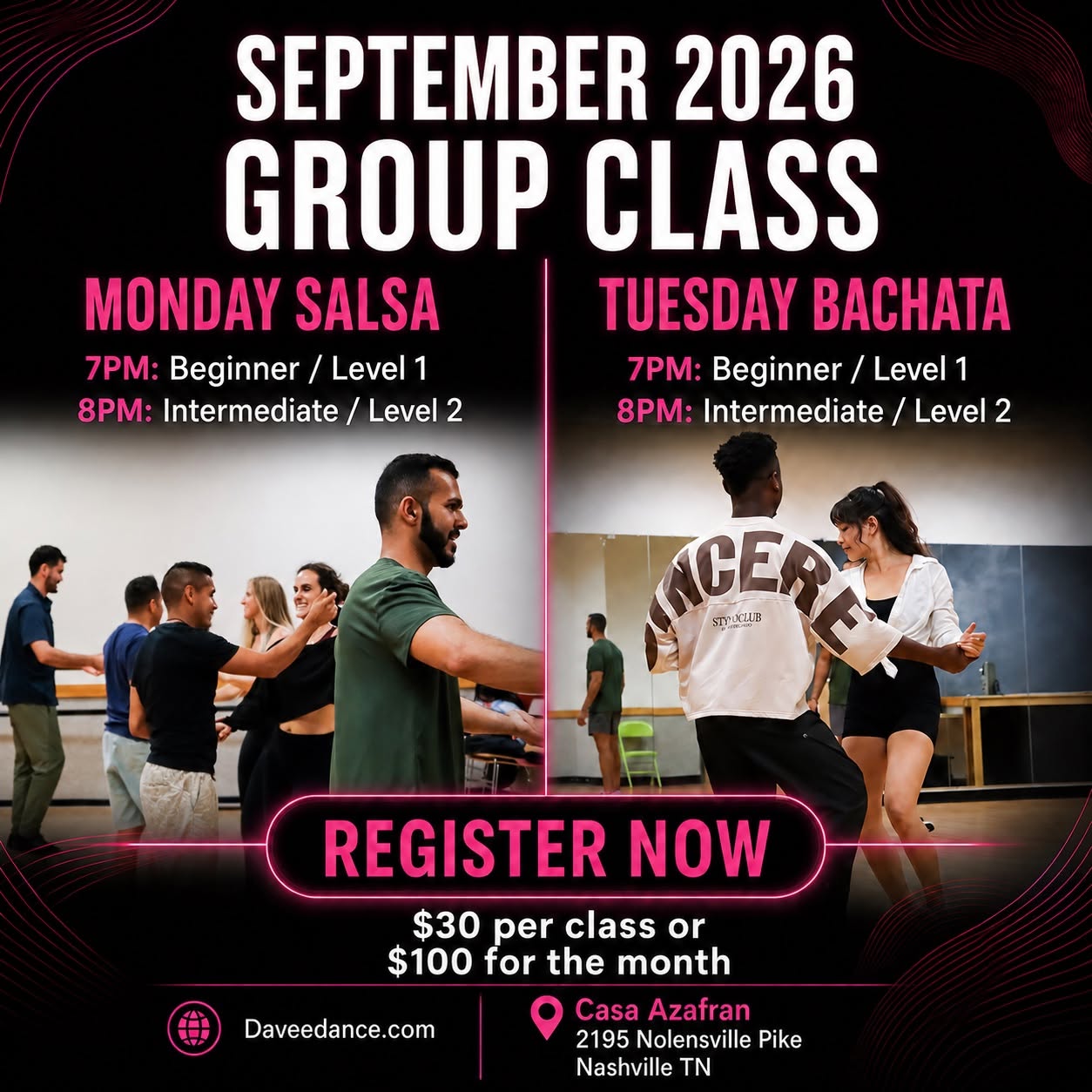 September Salsa Bachata Class