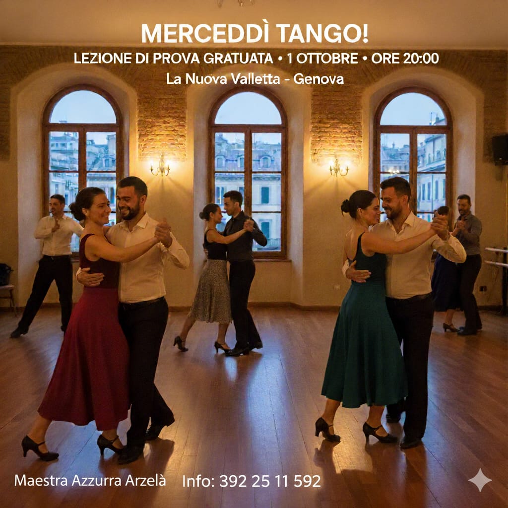 Mercoledì, Sperimenta GRATUITAMENTE la magia: Inizia il Tuo viaggio nel Tango!
