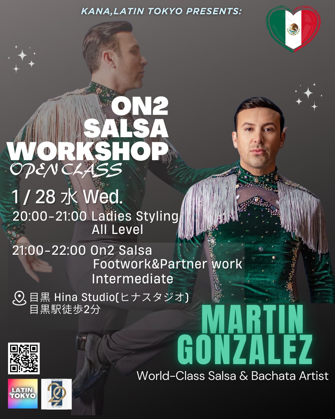 ☆Martin Ladies Styling&On2 Salsa Workshop in Tokyo