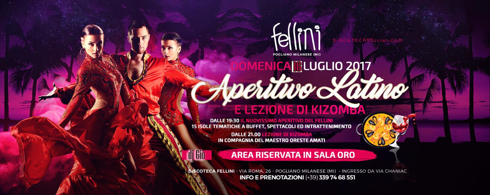Fellini RoyalAperitivo DomingoLatino e Lezione Kizomba gratuita