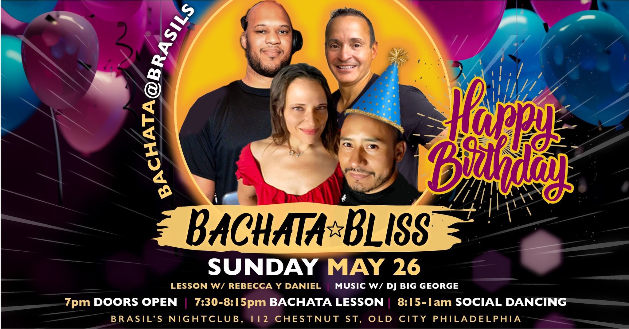 Bachata Bliss Sunday @ Brasil’s NO WORK MONDAY