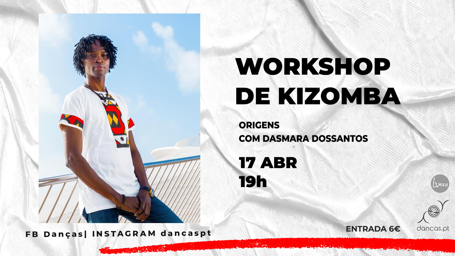 Danças no B.Leza :: 17 abr :: Workshop de KIZOMBA com Dasmara Dossantos