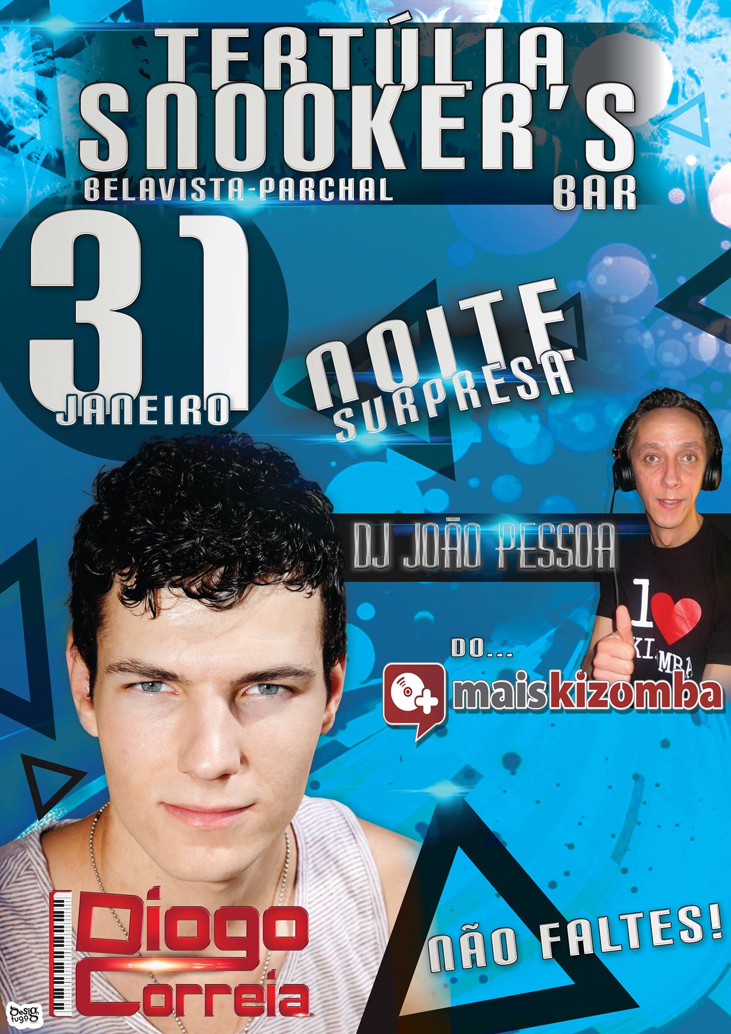 ESTA SEXTA - FEIRA NO TERTULIA SNOOKER´S BAR DIOGO CORREIA - DJ JOÃO PESSOA DO MAIS KIZOMBA