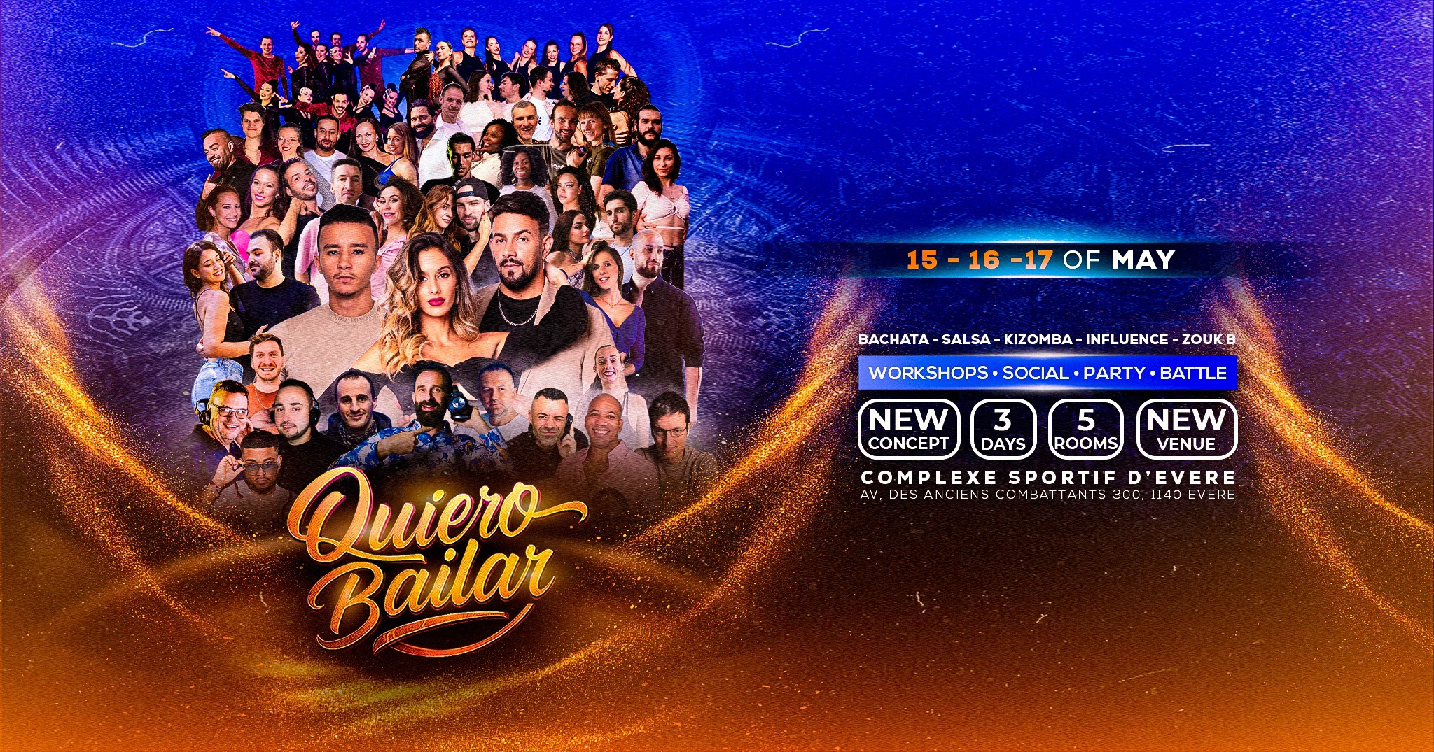 QuieroBailar Mega Gala Weekend Bachata Salsa Zouk B Kizomba Influence