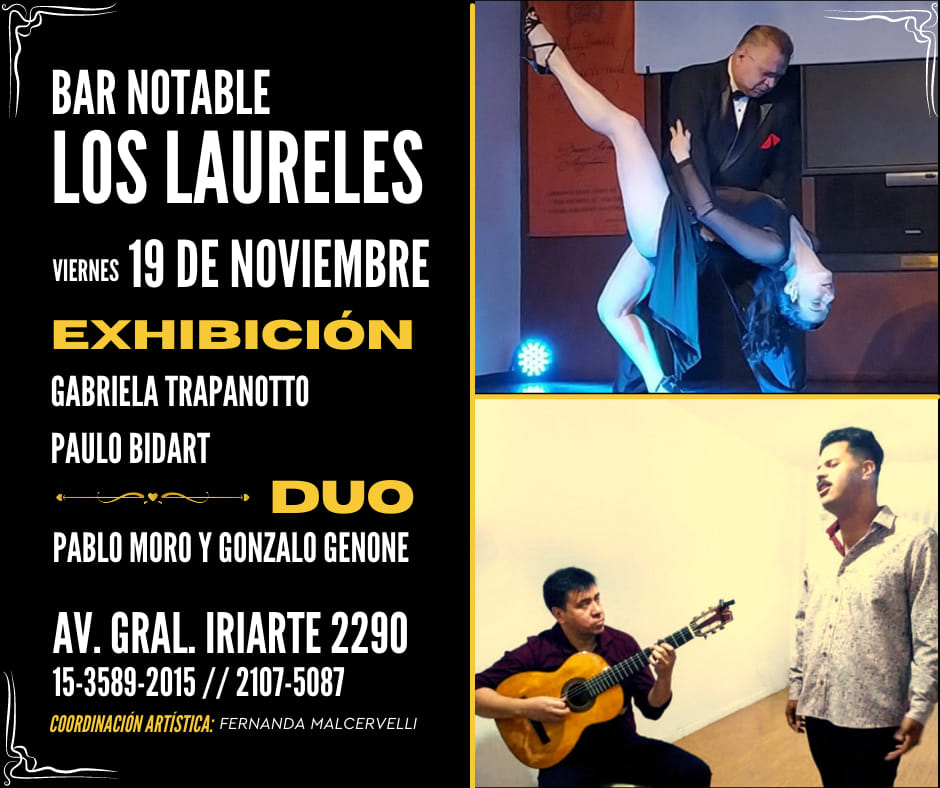 VIERNES 19 NOV TANGO BAR LOS LAURELES