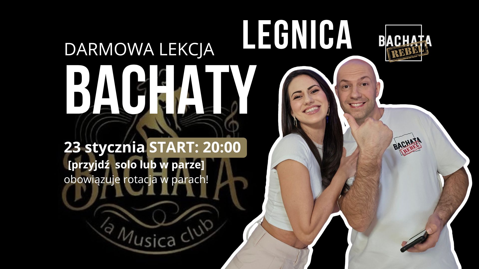 Darmowa Lekcja Bachaty z Andrzejewskimi w La Musica Club w Legnicy
