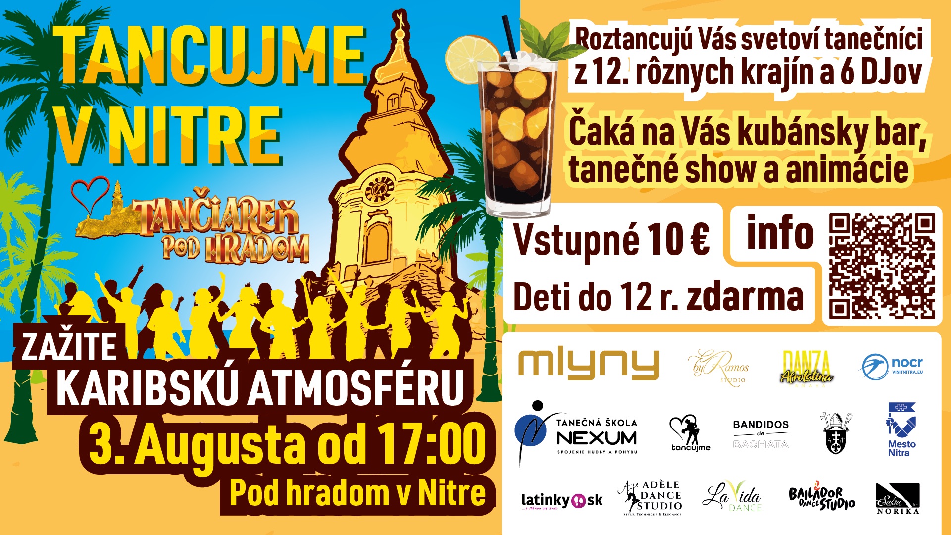TANČIAREŇ POD HRADOM a letným nebom 14.edícia Latino Open Air