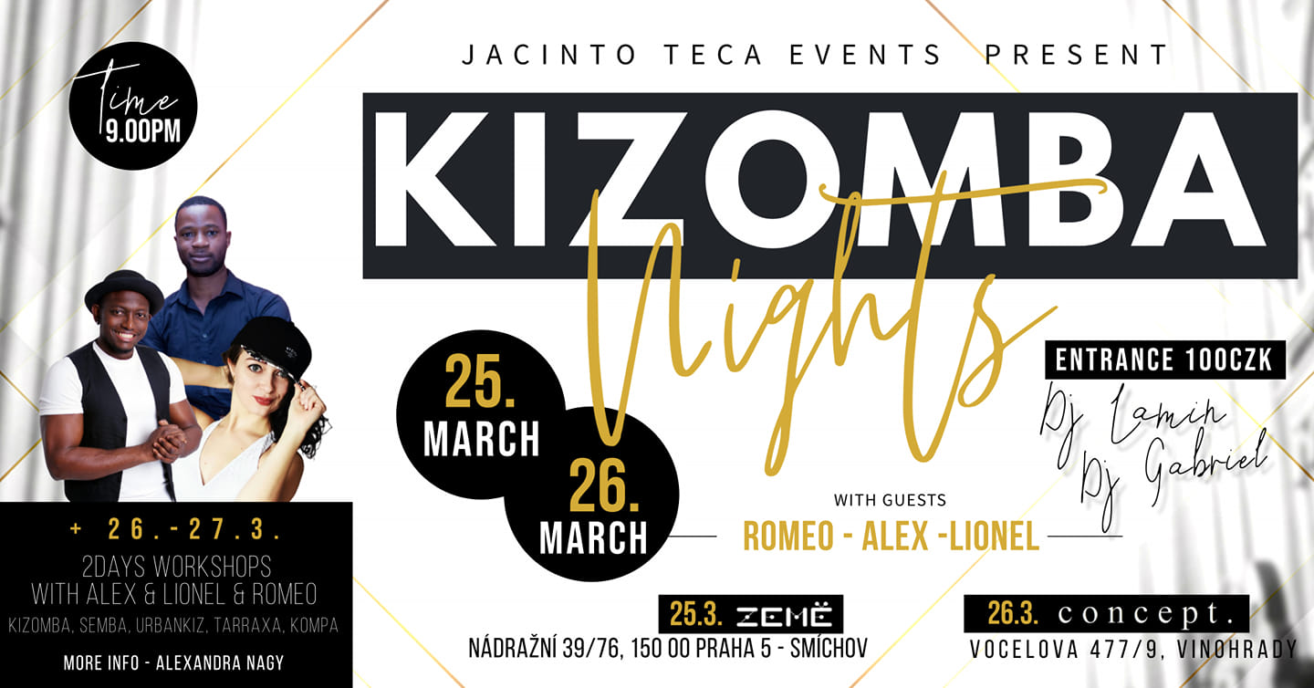 KIZOMBA & URBANKIZ PARTY with Guests 25.3. & 26.3. by Jacinto Teca Events & Alex