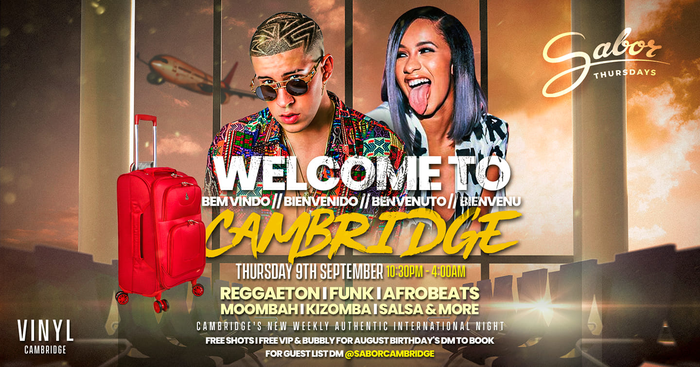 SABOR THURSDAYS WELCOME TO CAMBRIDGE THURSDAY 9TH SEPTEMBER