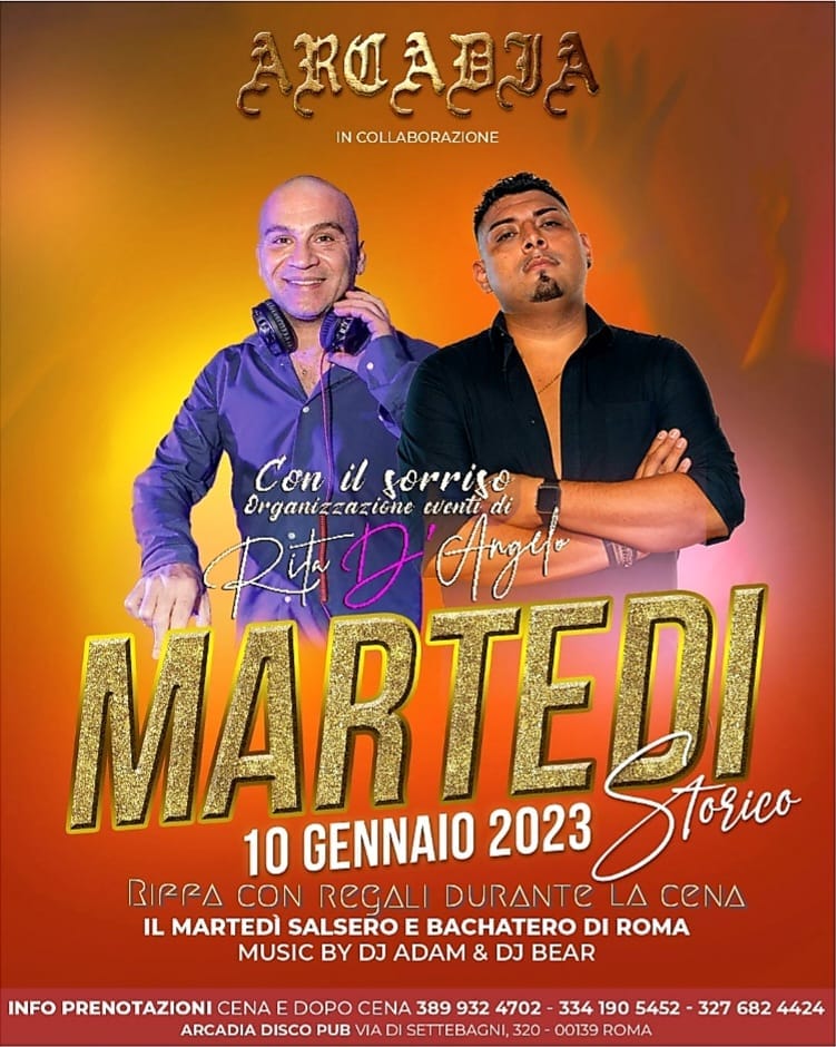 ARCADIA DISCO PUB PRESENTA MARTEDร SALSERO E BACHATERO