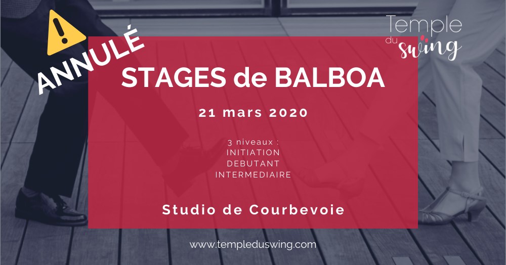 Stages de Balboa - Annulé !
