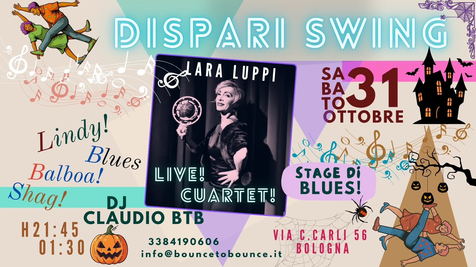 The HALLOSWiNG NiGHT!- LARA LUPPi & The Swing Era Legacy Quartet- Dj Claudio BtB! -Stage Di Blues
