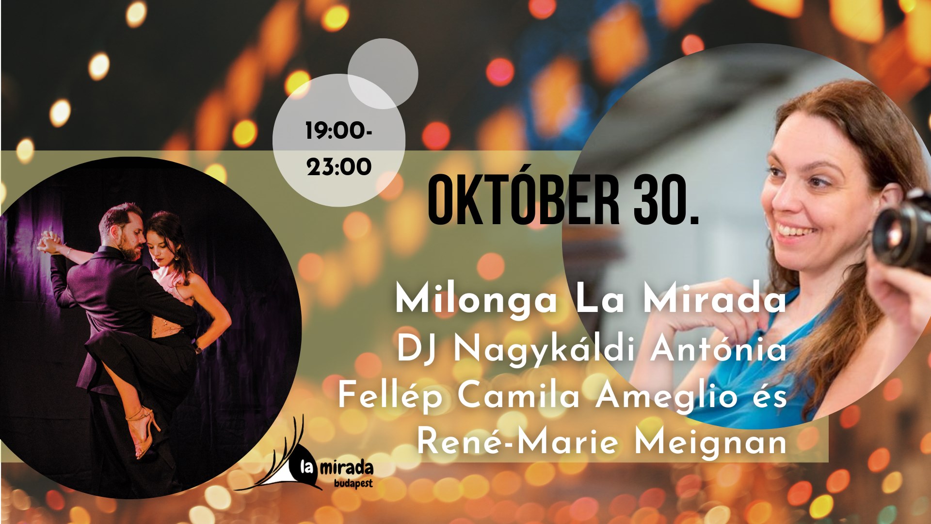 Milonga La Mirada by HV - fellép: Camila & René-Marie, dj Toncsi