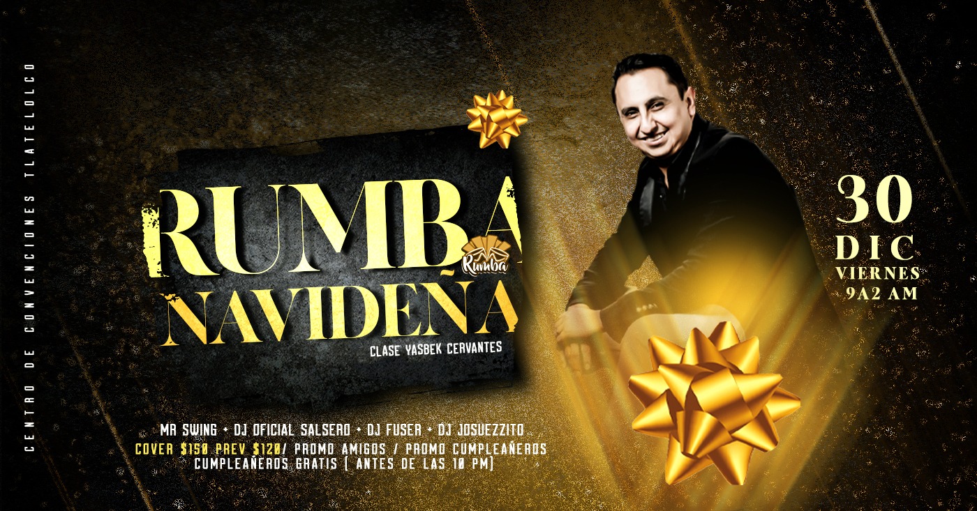 Rumba Fin de año - 30 de dic 9 pm