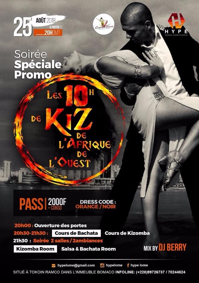 Soirée Spéciale Promo « Les 10h de Kiz de l’Afrique de l’Ouest »