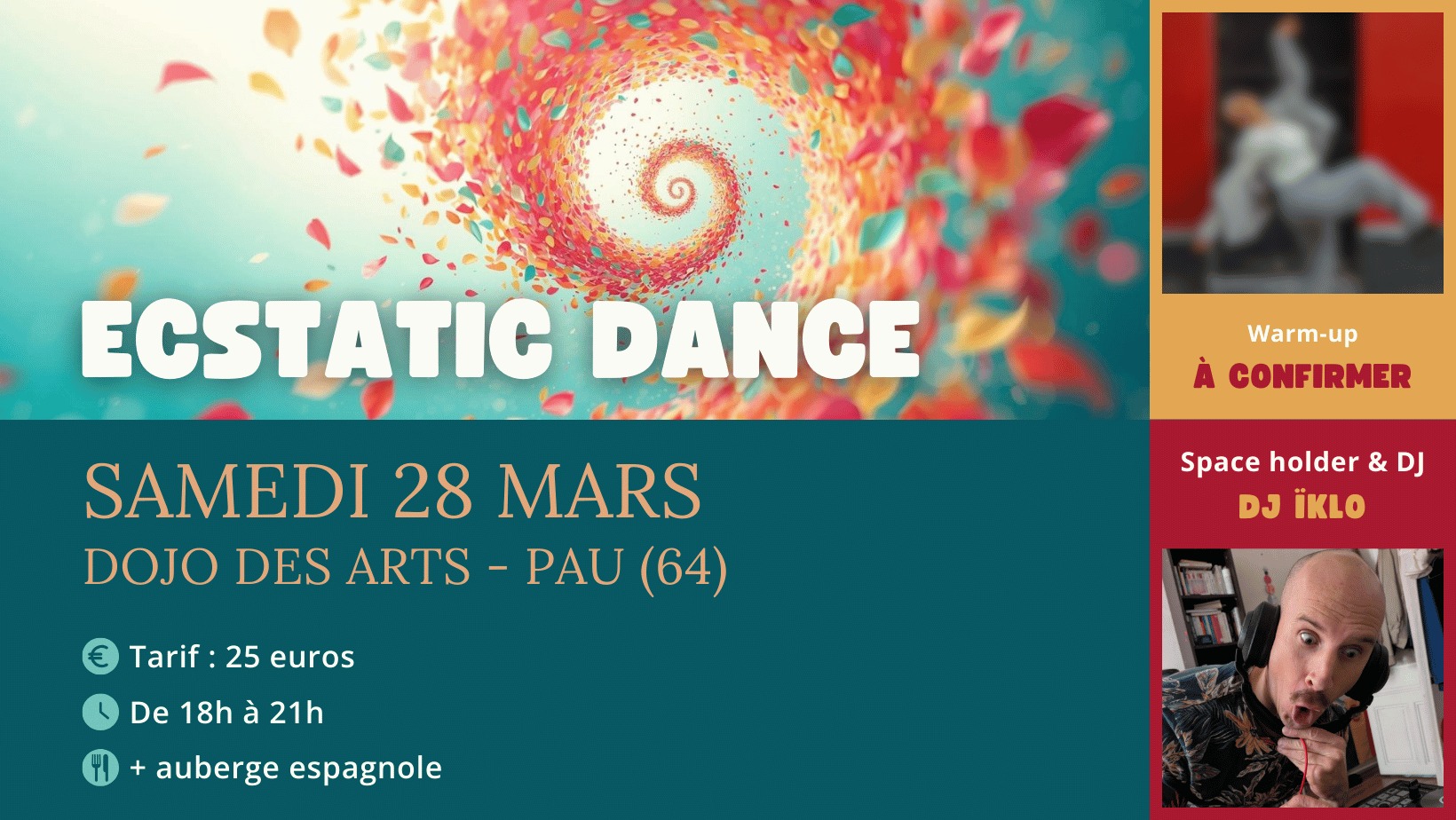 Ecstatic Dance à Pau Samedi 28 mars