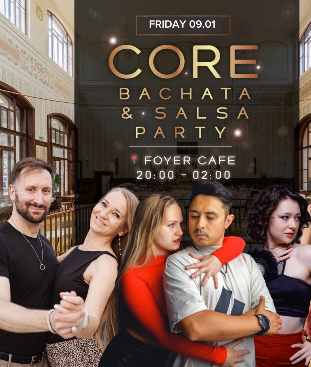 Welcome 2026 🥂 CORE BACHATA & SALSA PARTY in Foyer Café