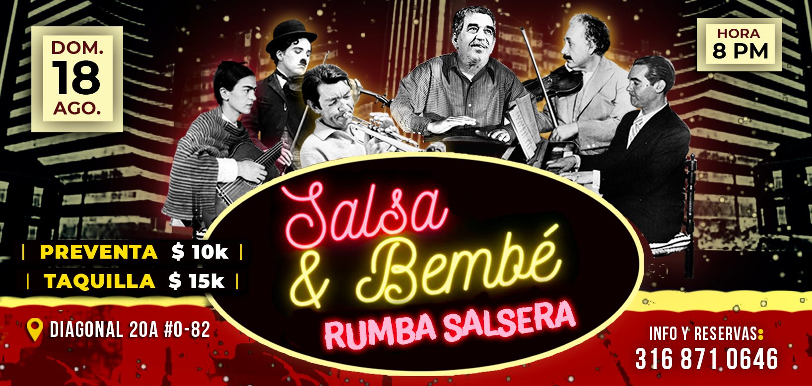 Salsa y Bembé ¡Rumba salsera! 💃🪘🔥 (Domingo pre-festivo)