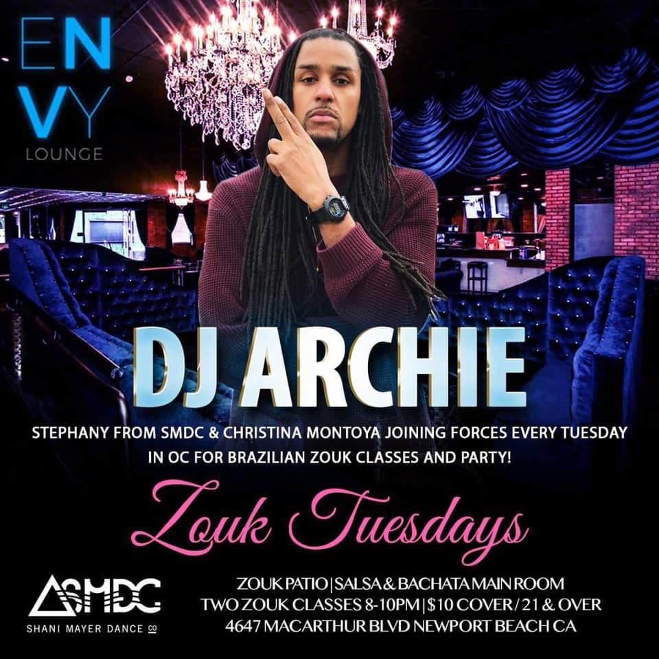 Envy Zouk Lounge with DJ Archie + Tacos