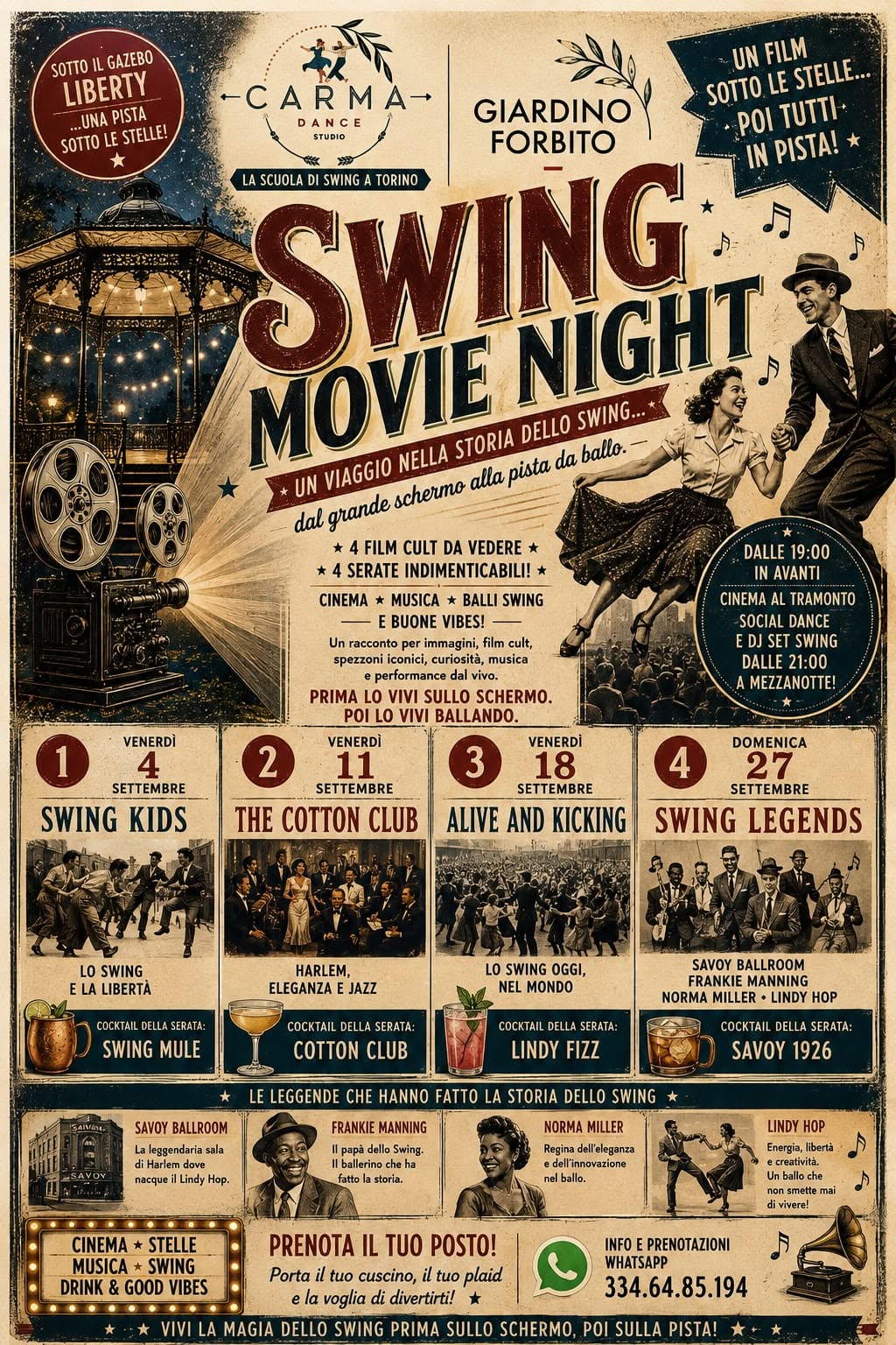 SWING MOVIE NIGHTS - dal grande schermo alla pista da ballo