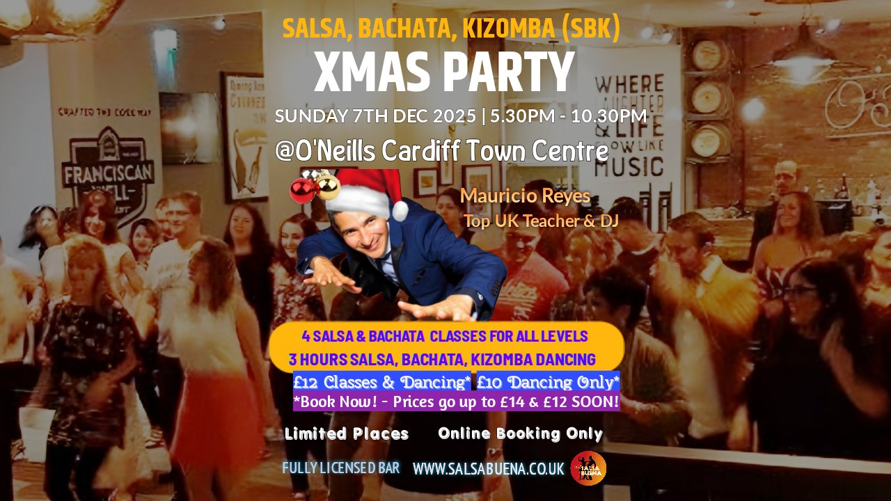 Saturday Salsa & Bachata Classes & SBK Party Cardiff with Top UK Guest Teacher Jennifer Benavidez!