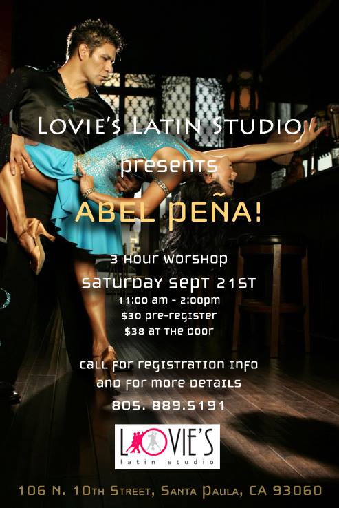3 Hour Workshop with Abel Pena!