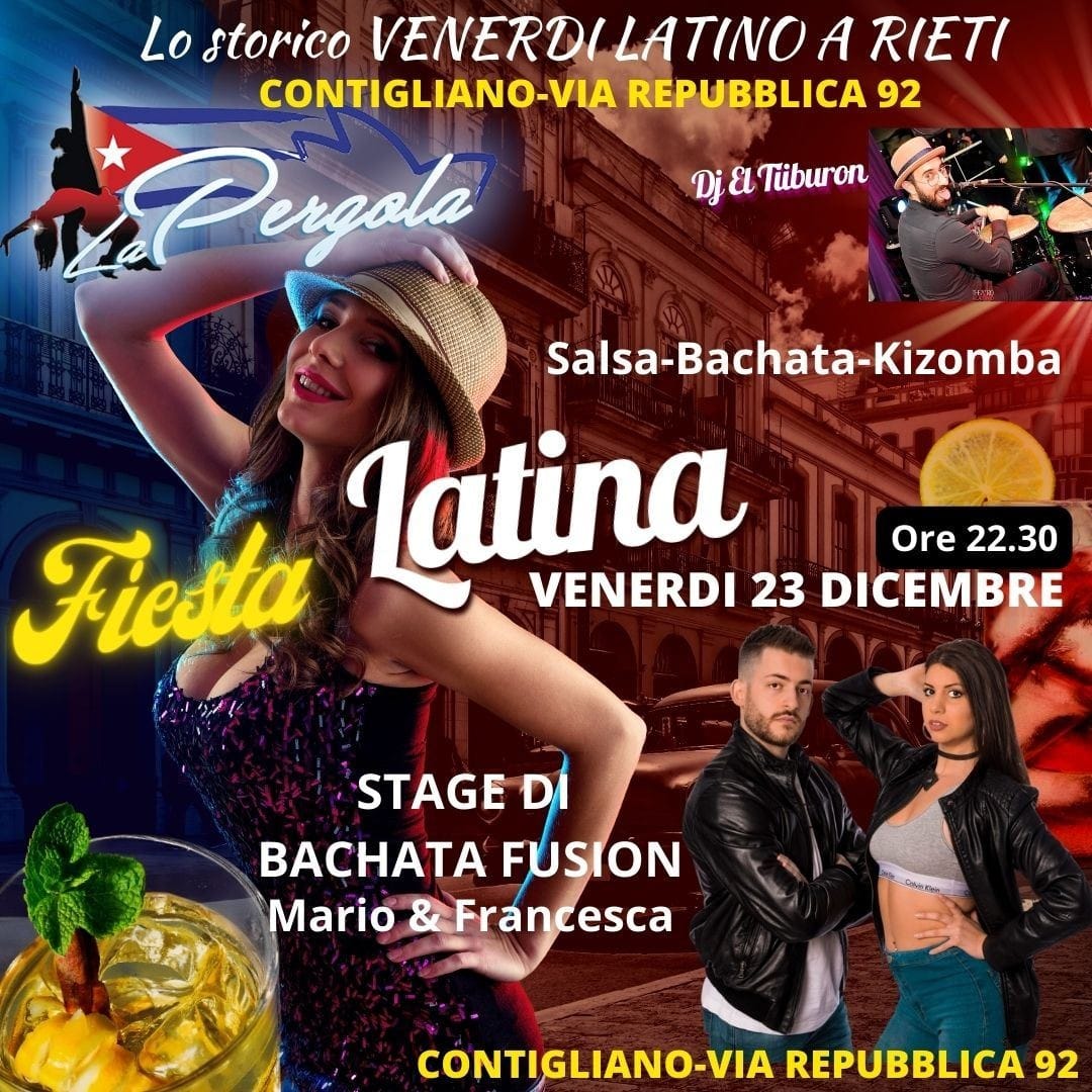Venerdì Latino alla PERGOLA -Bachata Fusion