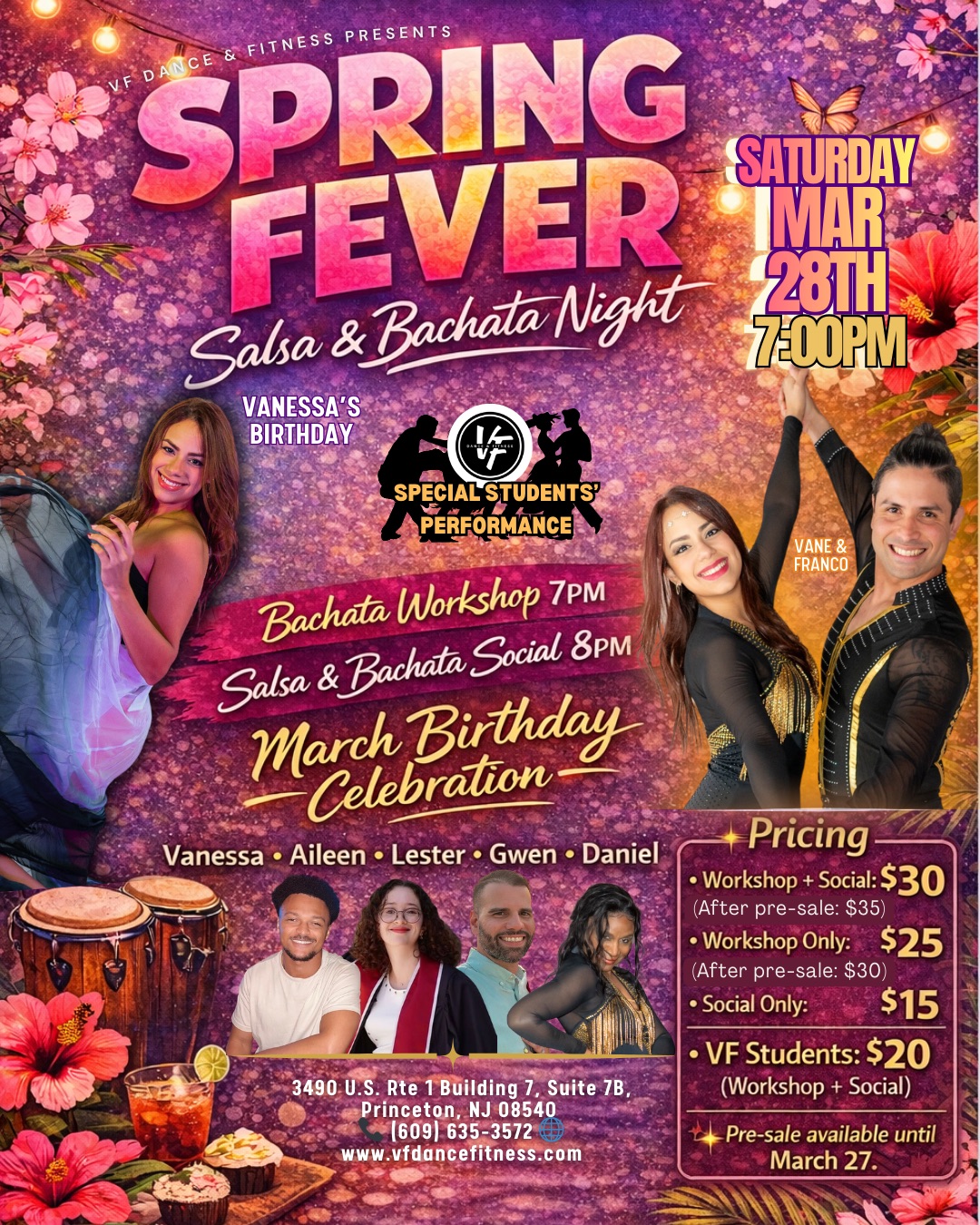 πΈ Spring Fever Salsa & Bachata Night πΈ