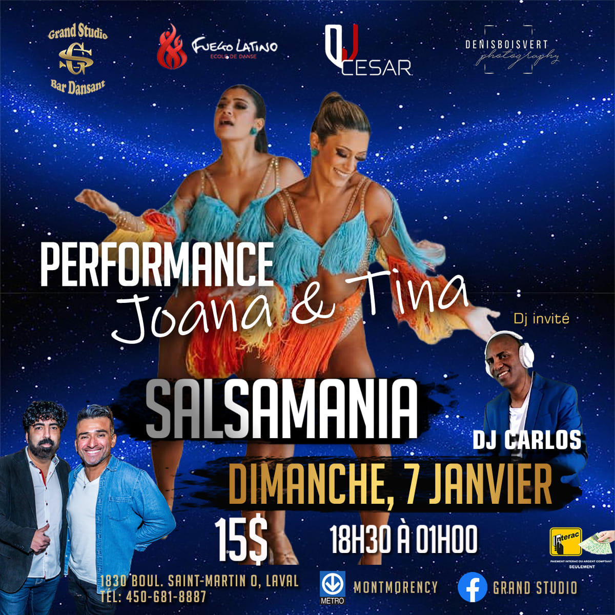 Danse Latine - Laval - SalsaMania - Dimanche 7 Janvier 2024