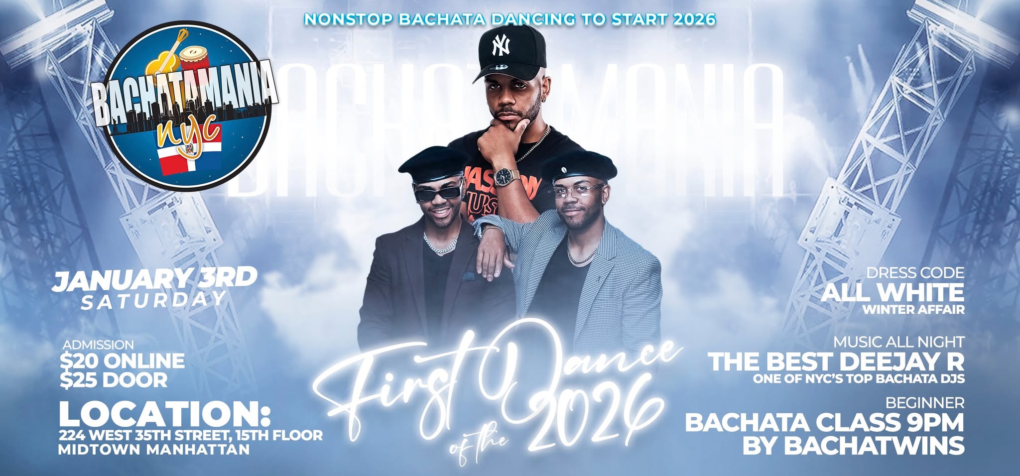 Traditional & Modern Bachata event Bachatamania January 3rd
