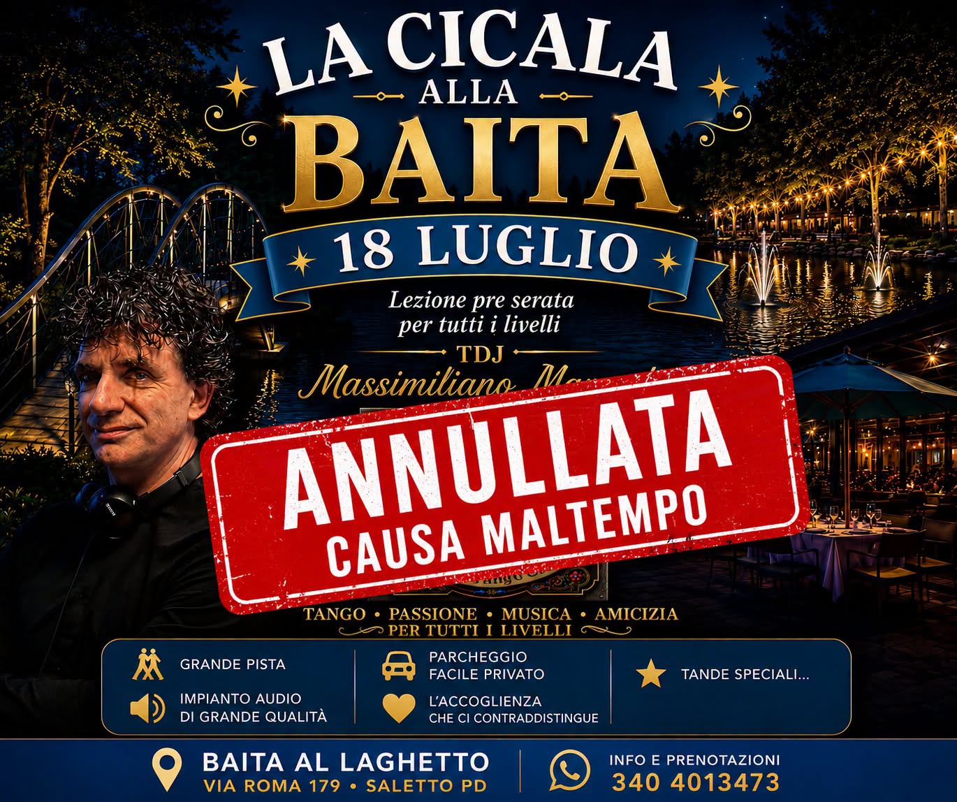 La Cicala alla Baita - Milonga sotto le stelle - Con Tdj Massimiliano Mareschi