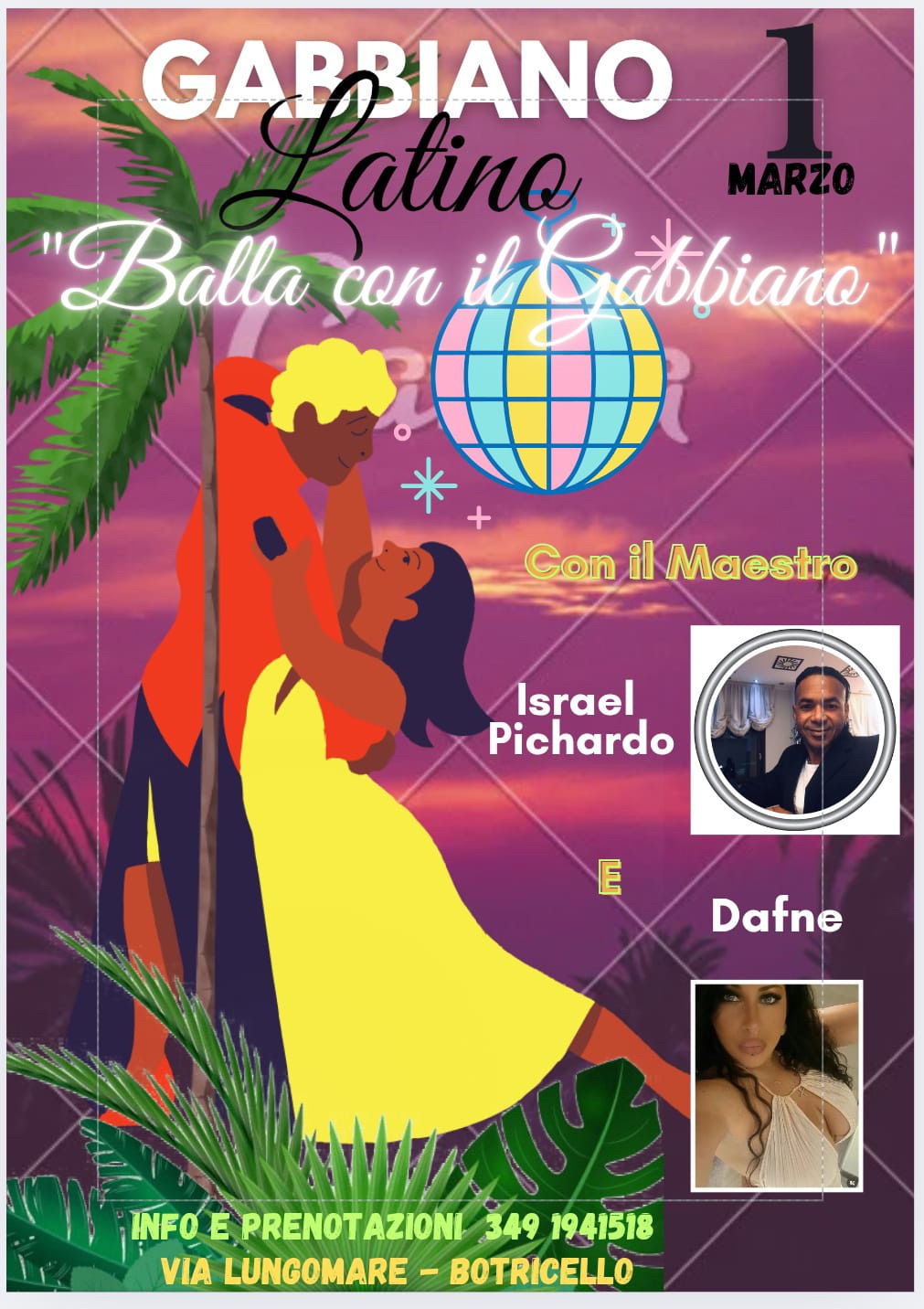 Serata latina balla con il gabbiano