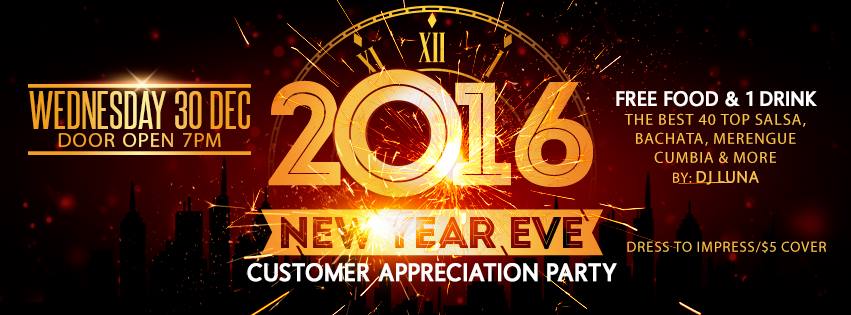 2016 NYE Customer Appreciation Party