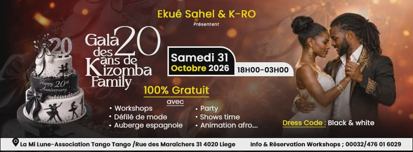 Gala des 20 ans Kizomba Family Liège