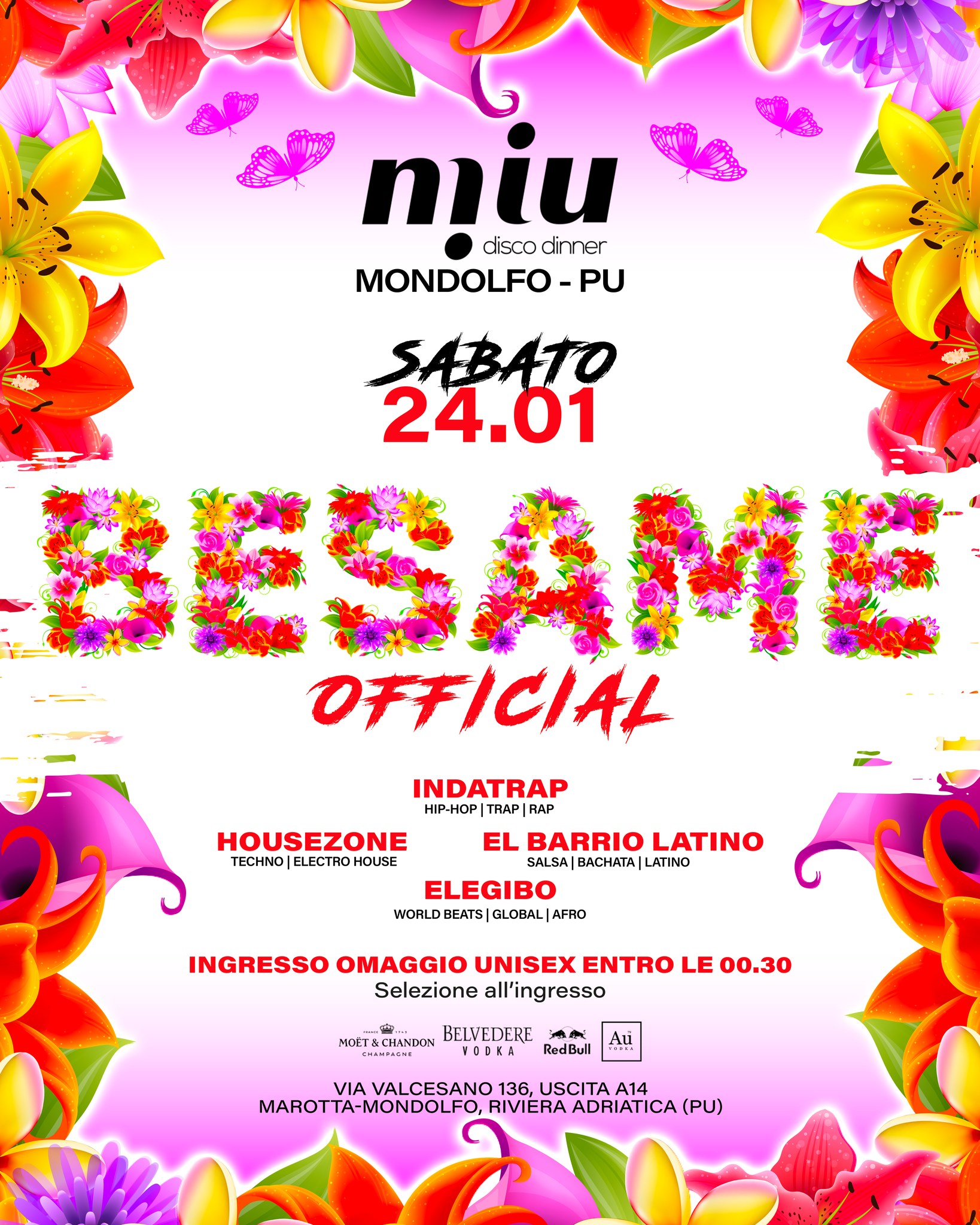 Sabato 24 Gennaio • Besame Winter Tour