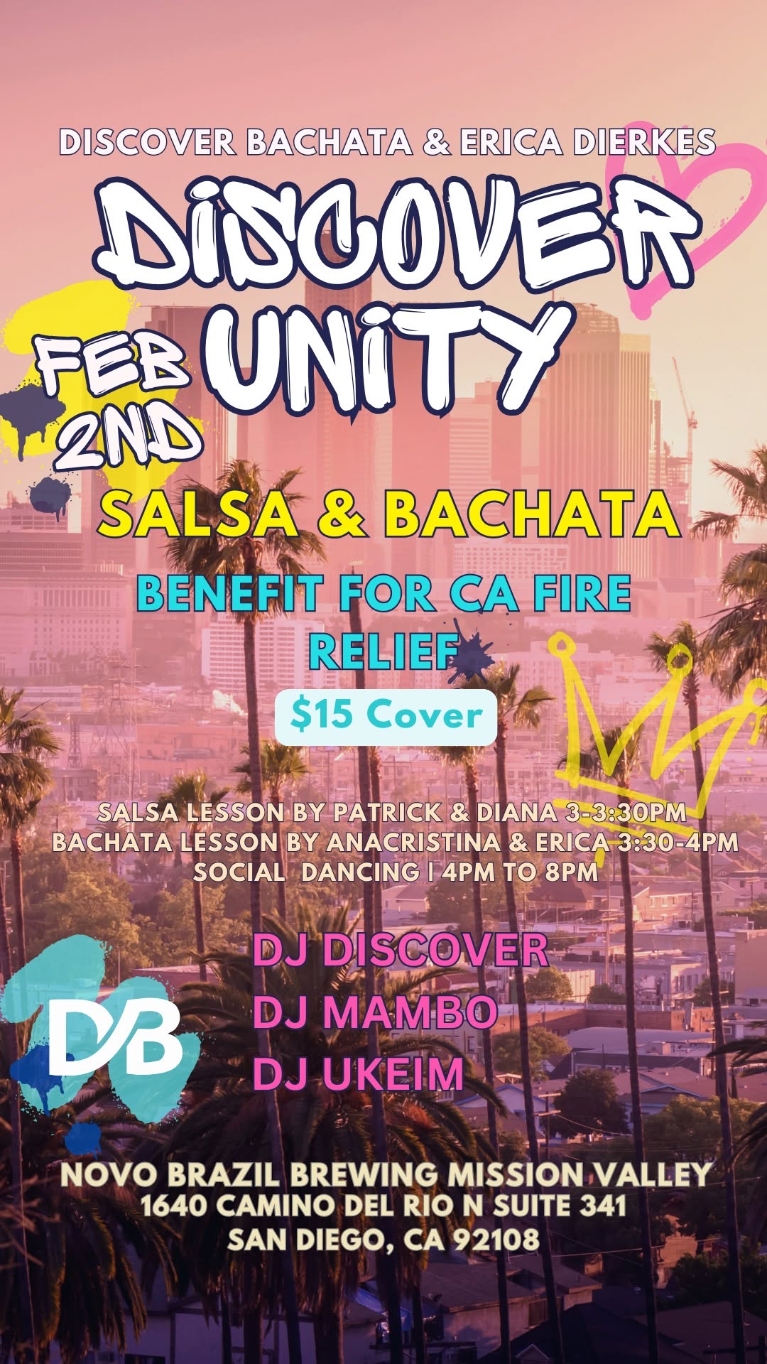 Discover Unity Salsa & Bachata Benefit for CA Fire Relief - Feb 2nd, 2025