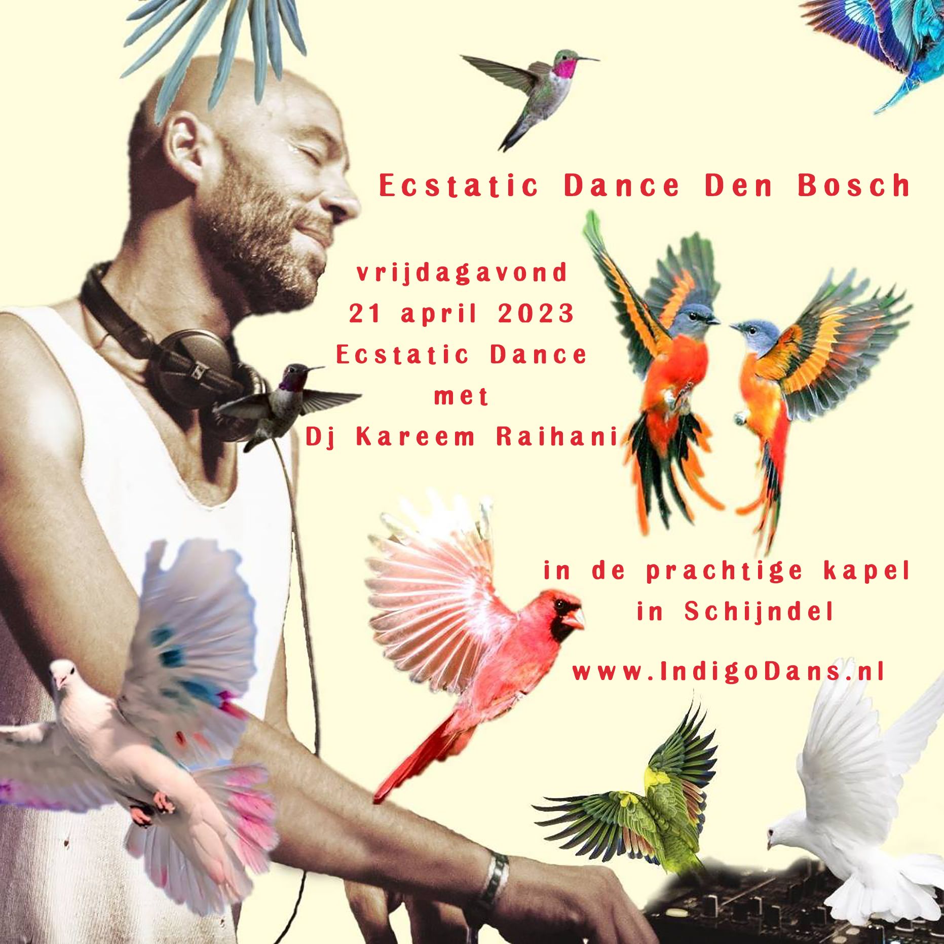 Ecstatic Dance Den Bosch met Kareem in de kapèl in Schijndel
