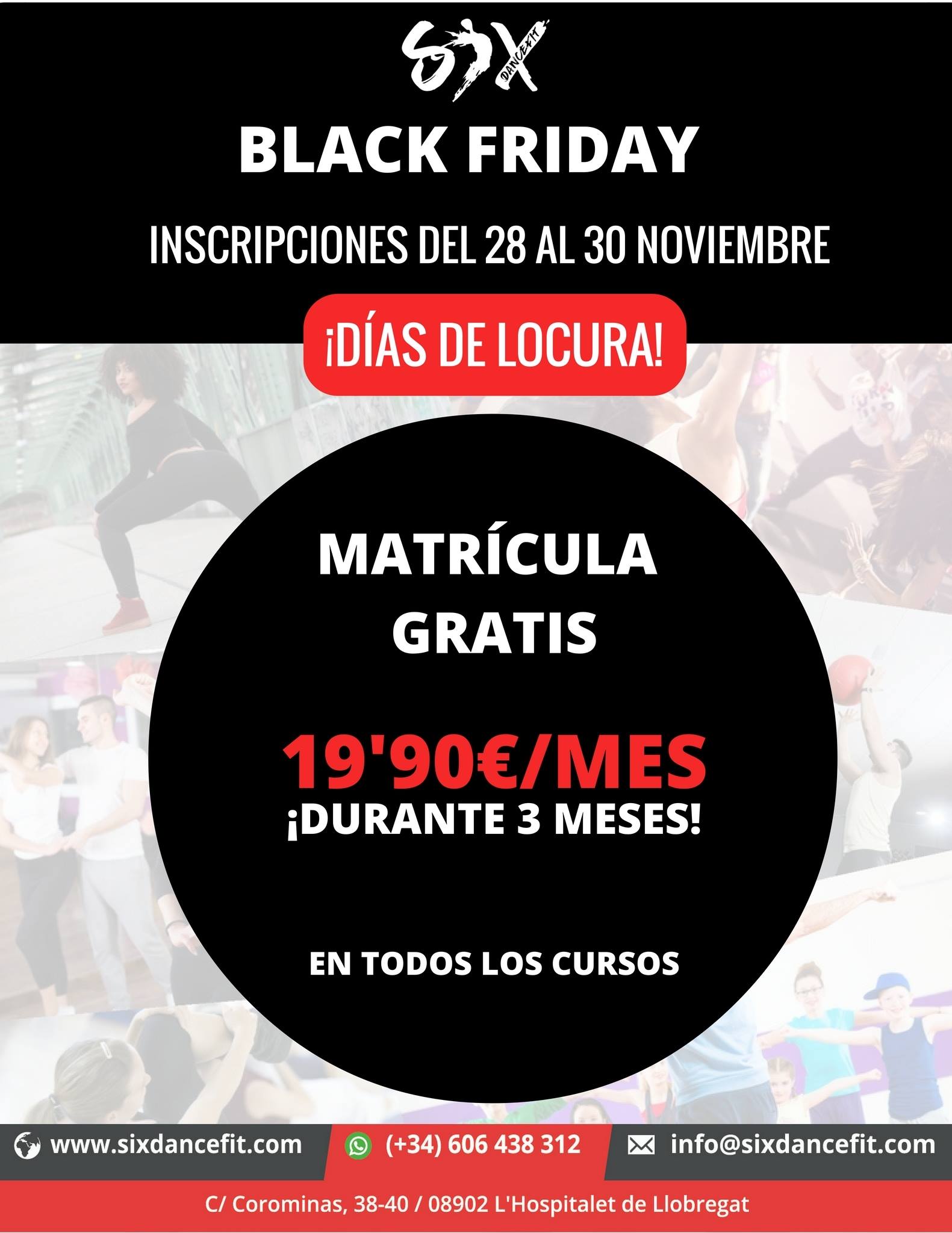 BLACK Friday en SIX Dancefit. ¡Súper Oferta!
