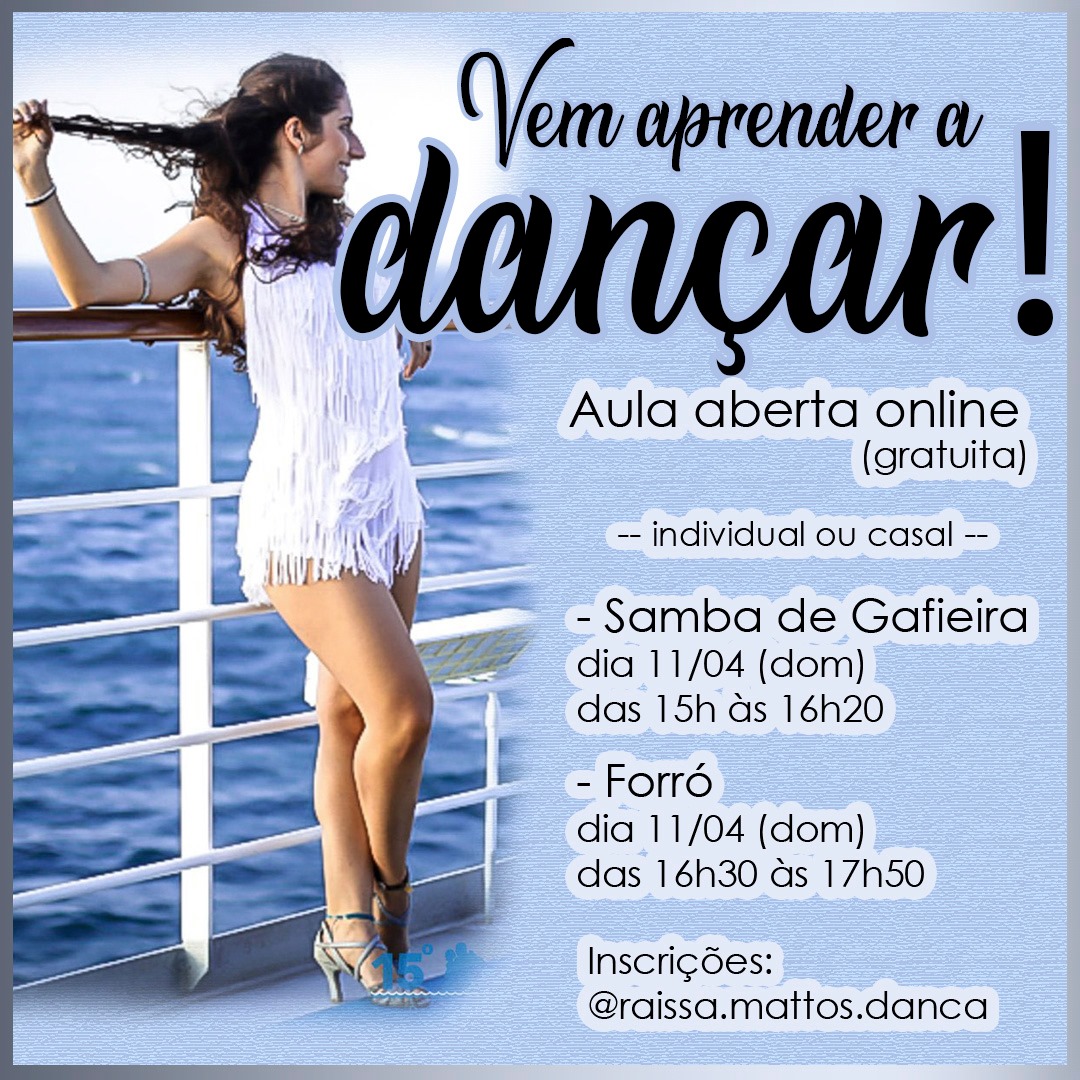 AULA ABERTA ONLINE (gratuita) - Samba de Gafieira e Forró