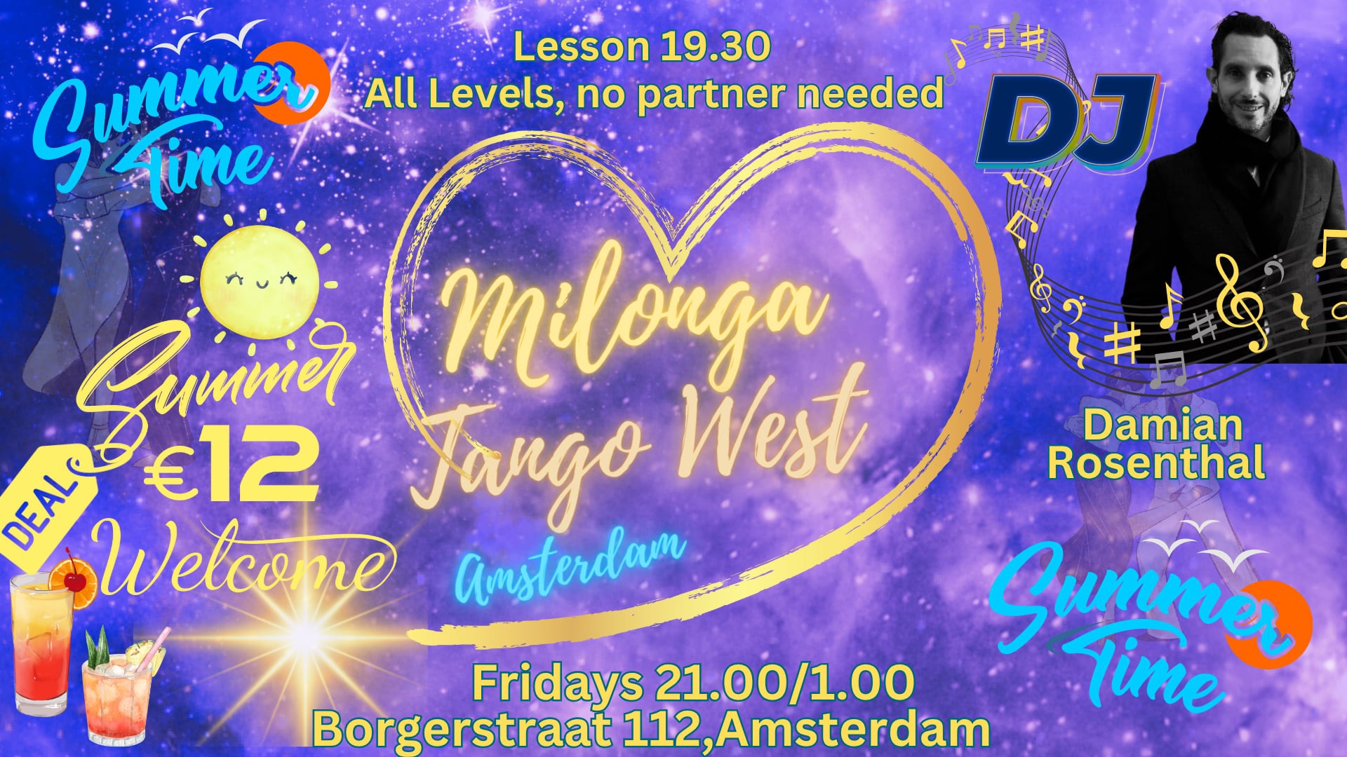 ☀️Milonga “Tango West Amsterdam”Summer Time☀️