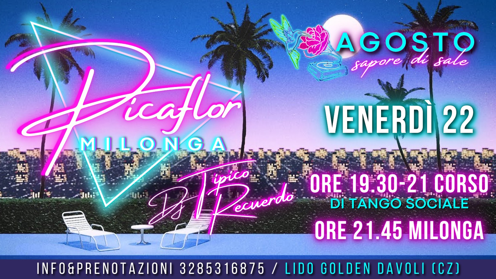 Picaflor Milonga โจ Ven 22 08 โจ Corso+Milonga (Lido Golden)