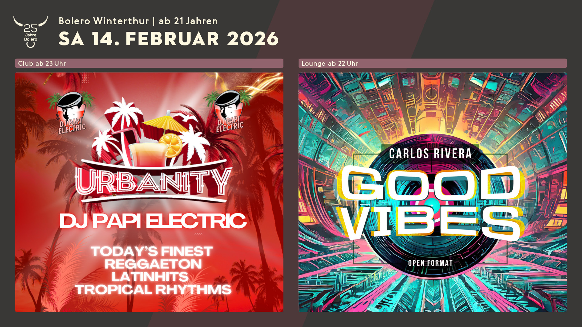 Today's best Reggaeton, Latinmusic & Tropical Vibes by DJ Papi Electric, - Bolero, Winterthur