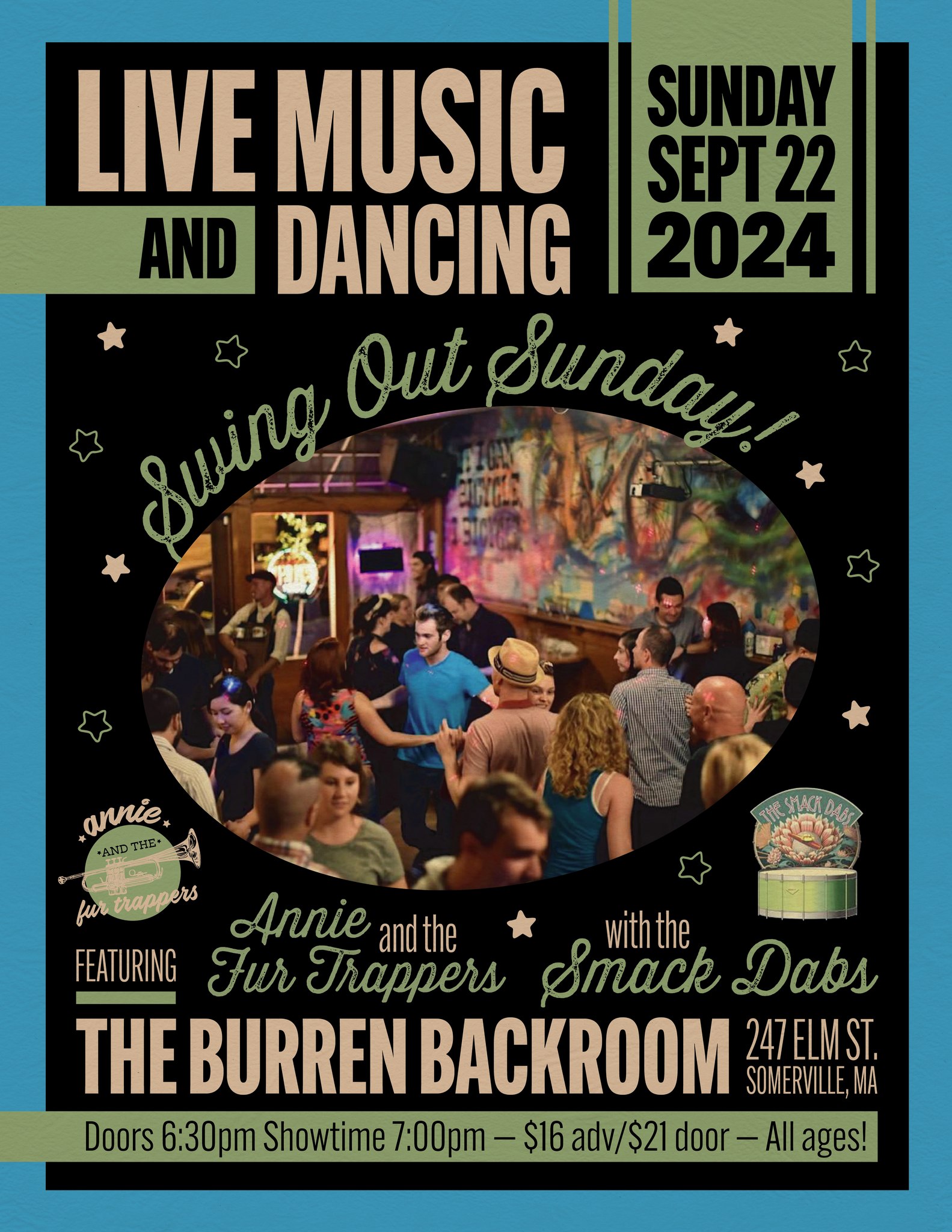 Swing Out Sunday with The Smack Dabs and Annie and the Fur Trappers