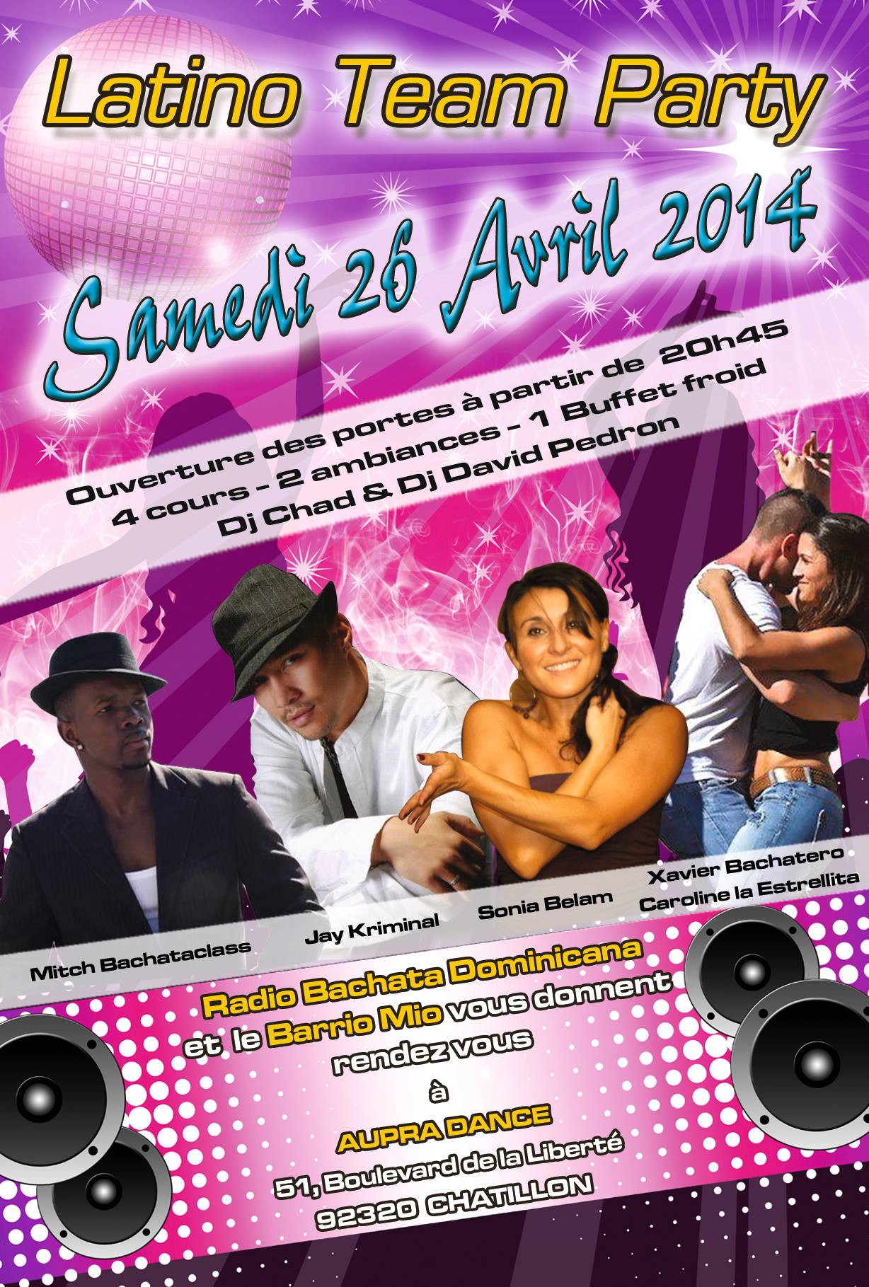 ♪ ✪ ★ LATINO Team Party !! ♪ ✪ ★ 4 cours 2 ambiances @ AUPRA DANCE