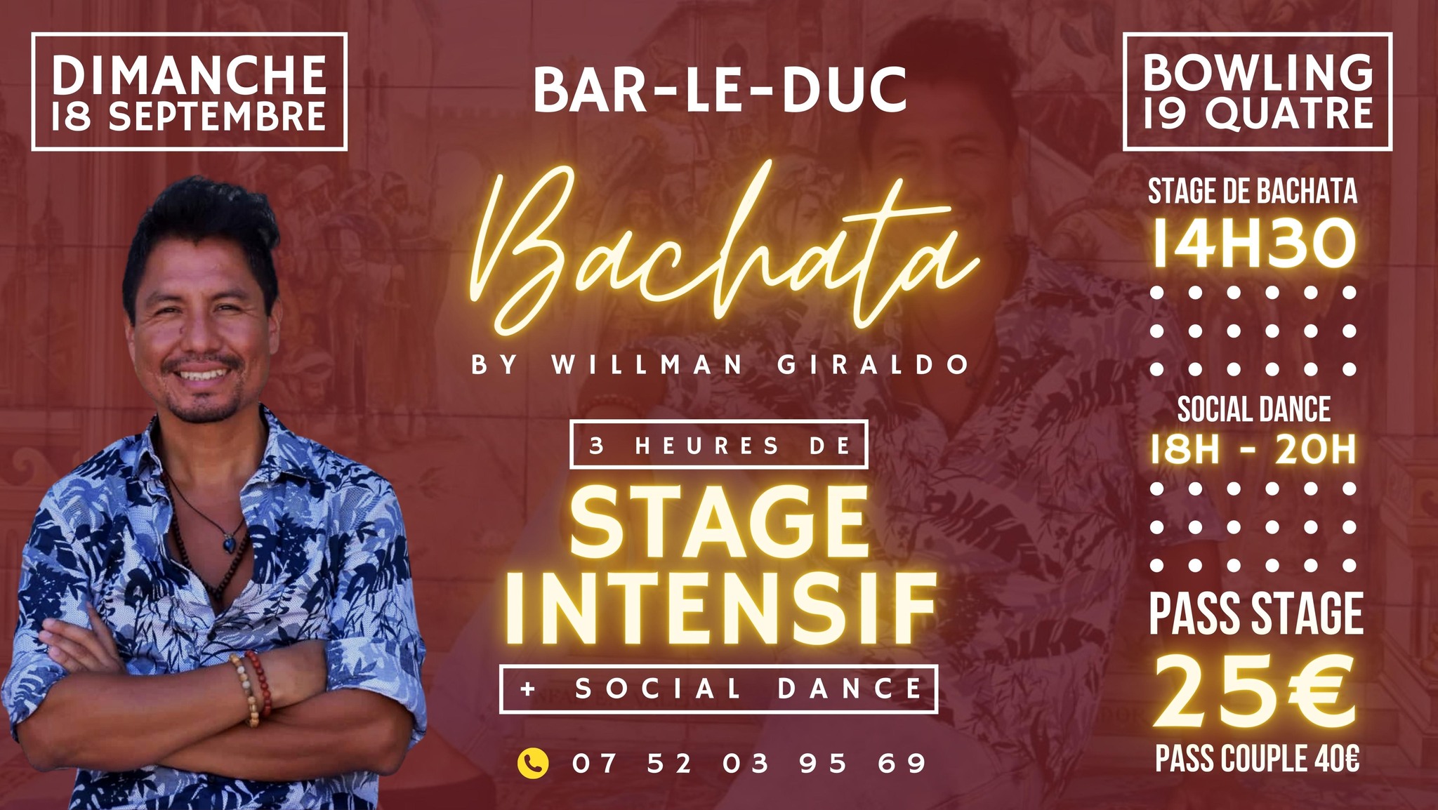 Bachata Stage Intensif + Social ✦ By Willman Giraldo