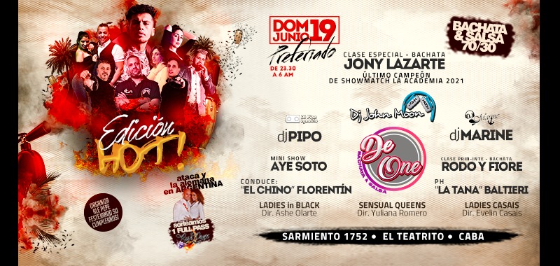 "DE ONE" Bachata y Salsa (70 30) Edición HOT! 2022