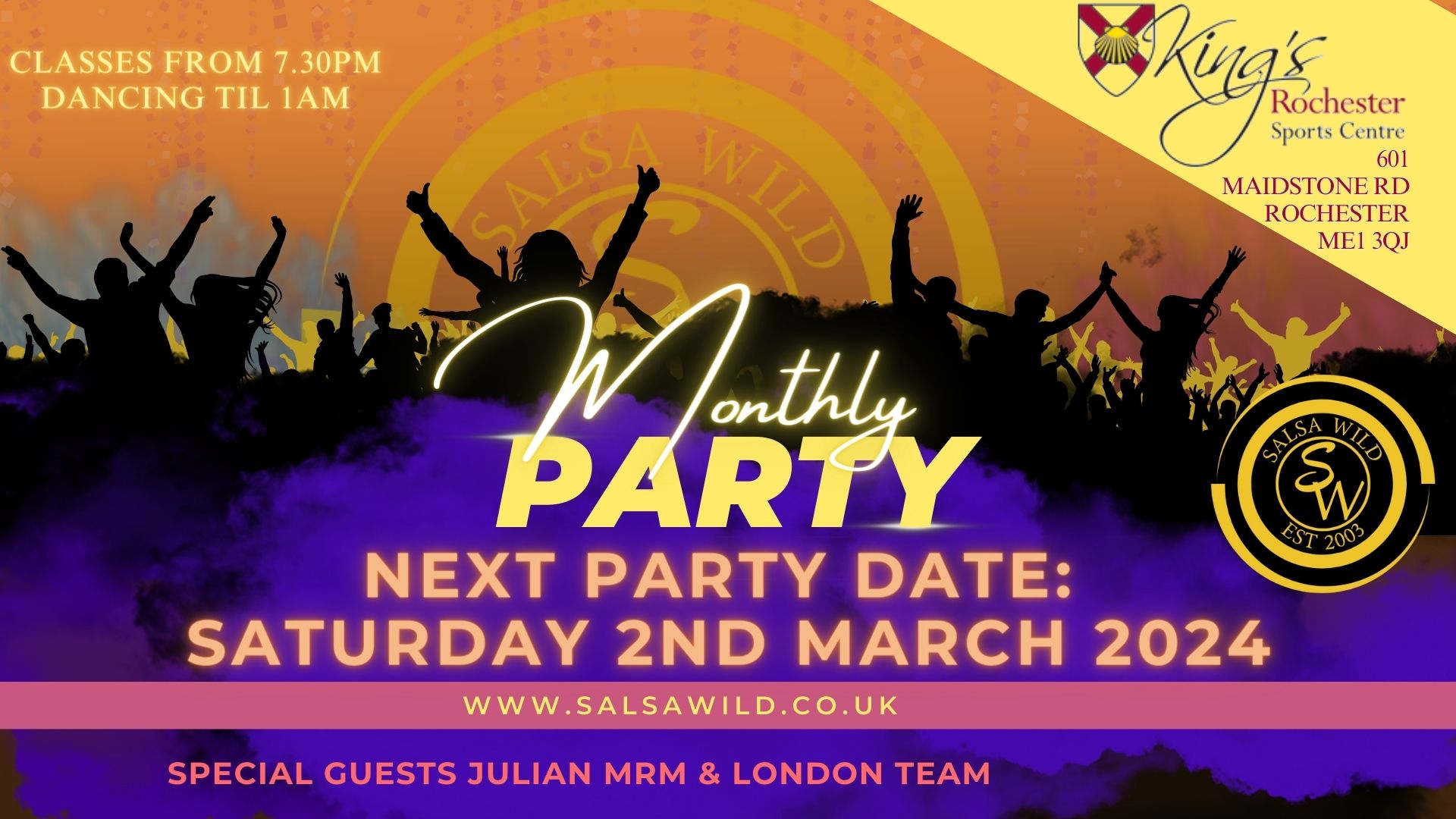 Saturday Night Salsa Monthly Party at Kings Rochester Sports Centre (1st Saturday Every Month)